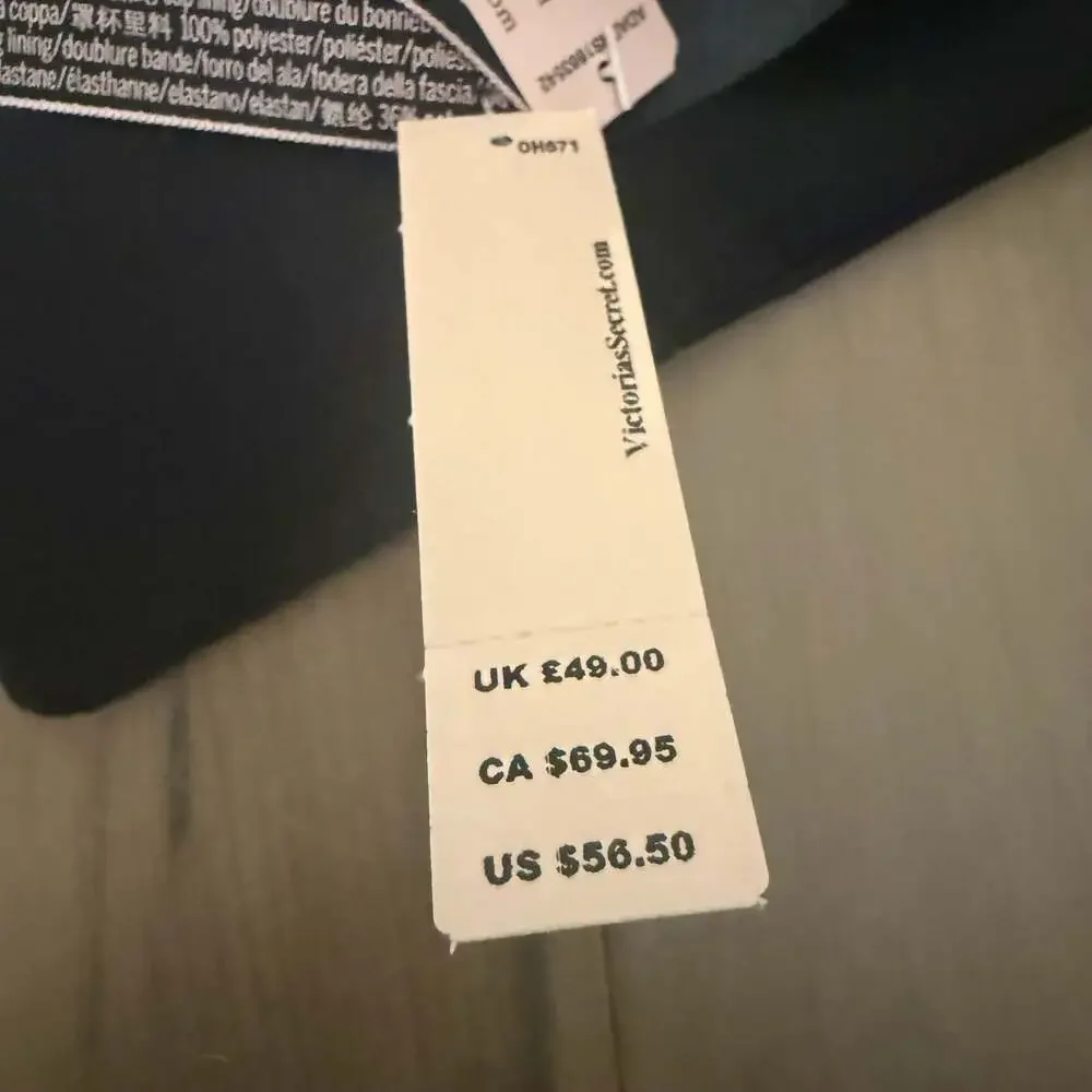 Victoria's Secret Black Push-Up Bra Size 32DD